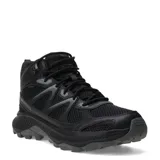 Botas de trekking Merrell modelo Tempo Exp Mid Wp, color negro con detalles en gris oscuro. Diseño de caña media con exterior de malla transpirable y refuerzos sintéticos, suela con relieve para mayor tracción y cierre con cordones.