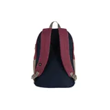 Mochila Hurley Aerial de poliéster color borgoña y azul marino, con logo estampado en el frente.