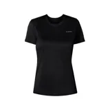 Remera deportiva Columbia Hike Crew negra de manga corta con logo de la marca en el pecho.