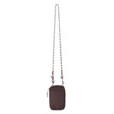 Bandolera Rip Curl modelo Bilbao Sling de color marrón, con bolsillo frontal y tira de cordón trenzado en tonos marrón y rosado. Incluye parche con logo de la marca en la parte inferior.