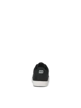 Championes negros de Jack & Jones, modelo Trent, con suela de goma blanca, puntera redonda y cordones.
