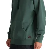 Canguro Roark modelo Bolo Fleece, de color verde, con capucha ajustable mediante cordones y bolsillo frontal tipo canguro.