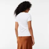 Camiseta blanca de algodón con estampado naranja con la frase "China Town New York".