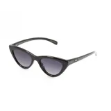Lentes de sol MDQ modelo Lawas con armazón de estilo cat-eye en color negro brillante y cristales oscuros degradados.