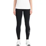 Calza larga deportiva color negro, con logo estampado en la pierna izquierda.