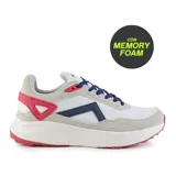 Championes deportivos American Sport Tanner, color blanco con detalles en gris, azul y rojo.