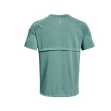 Remera deportiva Under Armour negra de corte clásico, mangas cortas y logo reflectivo en el pecho.