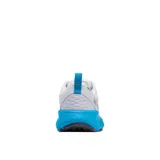 Championes de trekking y trail running Columbia Konos Trs Outdry, color gris con entresuela azul vibrante y detalles en el mismo tono. Confeccionados con empeine de malla técnica impermeable y transpirable, sistema Navic Fit para mayor sujeción y suela con tecnología Adapt Trax.