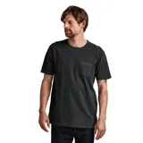 Remera gris oscuro de manga corta con bolsillo en el pecho.