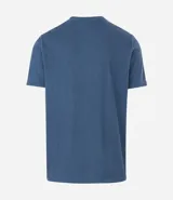 Remera de manga corta y cuello redondo, confeccionada en tejido de media malla con textura vertical. Presenta un diseño minimalista y ligero, ideal para un uso versátil y cómodo.