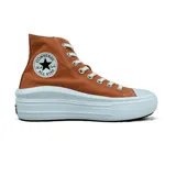 Championes Converse Chuck Taylor All Star Move Hi color naranja con plataforma blanca.