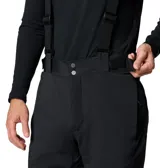 Pantalón de esquí Columbia Titanium modelo Cirque Bowl Pant, color negro, con tirantes elásticos ajustables, costuras selladas y tecnología Omni-Tech y Omni-Heat.