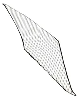Pañuelo de gasa Barrington, con estampado de lunares negros sobre fondo blanco.