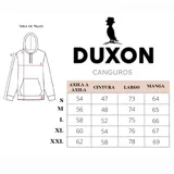 Canguro bordó jaspeado con capucha y cordones blancos, bolsillo tipo canguro y logo estampado en el pecho. Corte clásico.