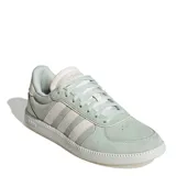 Championes Adidas Breaknet Sleek de mujer, color verde claro con detalles en blanco. Confeccionados en gamuza con las clásicas tres tiras de la marca en los laterales.
