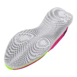 Championes de running Under Armour Flow Velociti, con parte superior Warp transpirable en color fucsia y detalles en verde neón. Presenta mediasuela Flow de una sola pieza para amortiguación reactiva y suela sin goma para mayor ligereza y tracción.