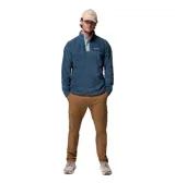 Buzo polar de la marca Columbia, modelo Steens Mountain, confeccionado en tejido fleece suave. Presenta cuello alto con cierre de botones a presión, mangas largas y un diseño de calce cómodo ideal para actividades al aire libre.