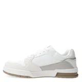 Championes urbanos N+ modelo Jutai, de diseño acordonado en color blanco con detalles en beige y suela de goma en tono tierra.