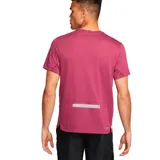 Remera de running Nike Dri-FIT Run Division Rise 365, color blanco, de corte clásico y mangas cortas. Presenta logo reflectivo en el pecho y bolsillo trasero.