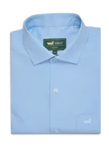 Camisa de manga larga RKF modelo Easysolid, confeccionada en popelina de algodón. Presenta cuello clásico, cierre frontal con botones y un bolsillo en el pecho con el logo de la marca bordado.