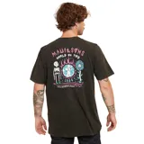Remera negra de manga corta con cuello redondo y estampado pequeño en el pecho con el logo de Maui and Sons.