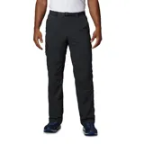 Pantalón de senderismo Columbia Silver Ridge Cargo III, color negro, con tejido hidroabsorbente y protección solar UPF 50. Cuenta con cintura parcialmente elástica y múltiples bolsillos con cierre de presión.