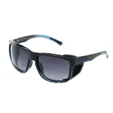 Lentes de sol MDQ Ucca con montura negra y detalles en azul.