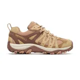 Championes de senderismo Merrell modelo Accentor 3, confeccionados en cuero de ante y malla transpirable. Presentan diseño en tonos tostado y marrón, con puntera protectora, entresuela de espuma EVA para mayor estabilidad y suela de goma adherente diseñada para tracción en senderos.
