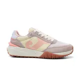 Championes Joma C.501 Lady, color beige, rosa y blanco, con capellada de mesh transpirable y piel sintética, sistema de ventilación VTS, plantilla elaborada con materiales reciclados, mediasuela de phylon reciclado y suela de caucho DURABILITY proveniente de materiales reutilizados.