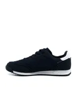 Championes Umbro Omni de hombre, color negro con detalles en rojo brillante en el logotipo lateral. Entresuela blanca y suela de goma tipo trampa.