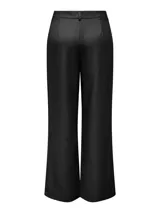 Pantalon sastrero de tiro alto color gris oscuro, de corte ancho y pinzas frontales.