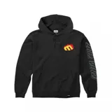 Canguro negro con capucha, bolsillo delantero y puños y cintura acanalados. Estampado del logo de Etnies en el pecho y de Santa Cruz en la manga.