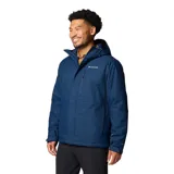 Campera impermeable y transpirable con tecnología Omni-Tech y forro termorreflectante Omni-Heat. Cuenta con capucha ajustable, cierre frontal con solapa protectora, bolsillos con cremallera en el pecho y laterales, y puños ajustables.