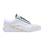 Championes Vans modelo Old Skool Bolt, de diseño clásico con capellada de cuero y gamuza. Presenta un detalle de rayo en relieve sobre la suela lateral, cordones oscuros y detalles en contraste en la lengüeta y el borde superior.
