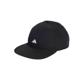 Gorro Adidas Essential Aeroready negro con logo blanco bordado en el lateral.