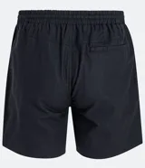 Bermuda masculina de corte recto, color rojo, con cintura elástica y cordón de ajuste. Cuenta con bolsillos laterales y traseros, confeccionada en una mezcla de algodón y lino.