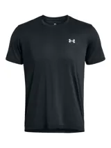 Remera deportiva Under Armour Launch para hombre, color negro con logo blanco en el pecho.