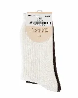 Par de medias largas de tejido acanalado, marca Mistral, en color gris oscuro.