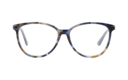 Armazón para lentes Demenego modelo 142/54 col BL, de acetato color azul con diseño carey.