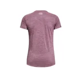 Remera deportiva Under Armour Tech Twist V-Neck color celeste jaspeado, de corte holgado, manga corta y cuello en V.