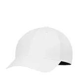 Gorro deportivo Nike Training Unisex L91, color blanco, con visera curva y logo bordado en el frente.