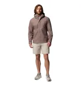 Campera impermeable y transpirable Columbia Hikebound II Jacket, color gris topo, con capucha ajustable, cierre frontal y bolsillos con cierre en el pecho y los laterales. Incorpora tecnología Omni-Tech™ con costuras totalmente selladas.