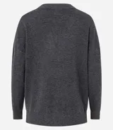 Cardigan de punto básico, con mangas largas y sisa desplazada. Presenta un diseño abierto sin botones, confeccionado en un tejido de punto ligero y versátil.