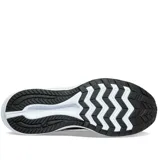 Championes Saucony Cohesion 16 para hombre, color negro con detalles plateados y suela blanca.