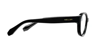 Lentes Blueblocker modelo Ina Black con montura ovalada color negro brillante y protección contra luz azul y rayos UV.