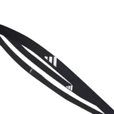 Set de tres bandas elásticas Adidas para el pelo, en colores negro, rojo y blanco con logo estampado.