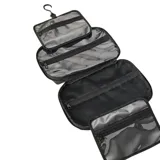 Neceser Rip Curl F-Light Ultimate Beauty Case, color blanco y negro con estampado de ondas y logo de la marca.