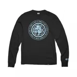 Remera negra de manga larga con estampado circular en el pecho con el logo de Etnies y Dig.