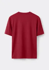 Remera básica celeste de corte regular, con cuello redondo y mangas cortas.