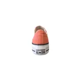 Championes Converse Chuck Taylor All Star Lift color naranja con plataforma blanca y cordones blancos.